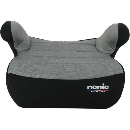 NANIA Rehausseur fixations isofix ALPHIX, groupe 3, de 8 a 12 ans, 25-36 kg, 125-150 cm, R129 - Avec accoudoirs - Gris