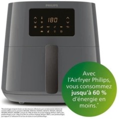 Friteuse sans huile - PHILIPS - Airfryer XL Connecté HD9280/60 - 6,2L - Technologie Rapid Air - 7 préréglages - Gris