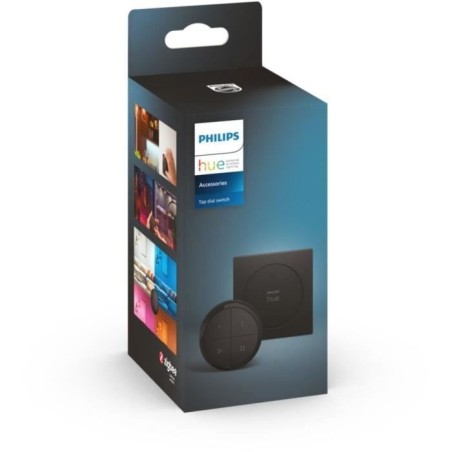 Télécommande Philips Hue Tap Dial Switch - Noir - Contrôle multi-pieces - Compatible Alexa - Intérieur - Pile