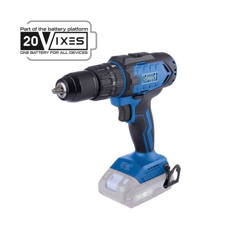 Perceuse visseuse percussion sans fil C-CD45-X - 45 Nm mandrin 13mm - SCHEPPACH 20V IXES - sans batterie ni chargeur