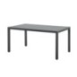 Table de jardin 6 personnes - Structure aluminium - Plateau verre trempé fixé par ventouses - L 160 x H 72 x P 90 cm