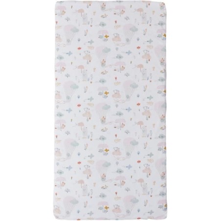 Matelas nomade Balloons - 120 x 60 x 4 cm - Blanc - TINEO