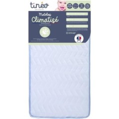 Matelas Climatisé 60x120x10cm - Matelas Bébé - Climatisé - 1 Face Été - 1 Face Hiver - Sans Traitement - Fabriqué En Fran