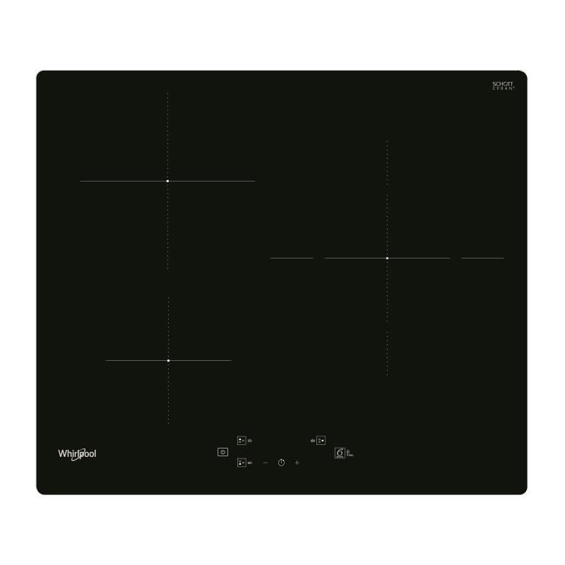 Table de cuisson a induction - WHIRLPOOL - WSQ1160NE - 3 feux - 60 cm - Noir