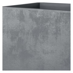 Pot de fleur Cube - DEROMA - Millennium R - Ashgrey - A réserve d'eau - 39 cm