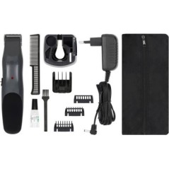 Tondeuse a barbe - WAHL - GROOMSMAN - 3,5 V - 6 sabots - Autonomie : 60 min - Gris