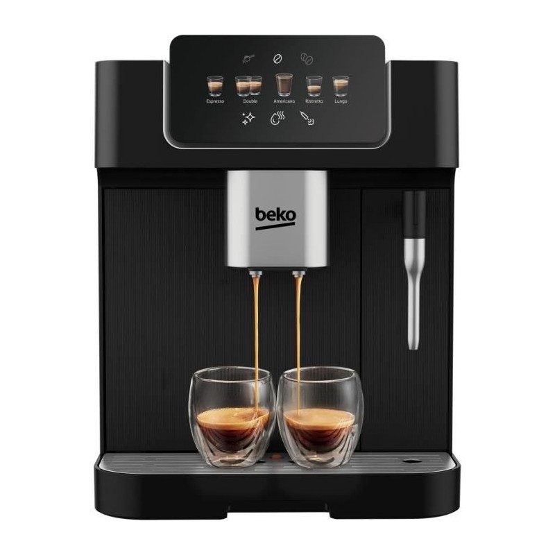 Machine a café avec broyeur - BEKO - CEG7302B - 1350 W - 19 bars - Noir
