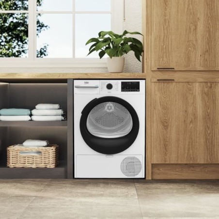 Seche-linge pompe a chaleur BEKO b300 D3H27493W - 7 kg - Induction - L60cm - A+++ - Capteur d'humidité - Blanc