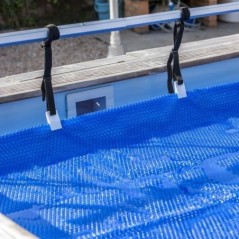 GRE - Enrouleur de bâches pour piscine hors-sol jusqu'a 5,8m de large - modele cylindrique