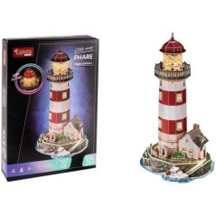Puzzle 3D lumineux - Phare - Jeu de construction - EXPLORA - 72 pieces - Des 8 ans