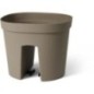 Pot balustrade - GARDEN ID Smile - Taupe 30 cm - S'adapte a toutes les balustrades - Réserve d'eau - recyclé et 100% recyclabl
