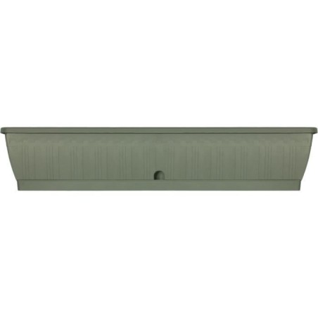 Jardiniere - GARDEN ID TERRAFLOR - Vert de gris 100 cm - Solidité - Réserve d'eau - Recyclé & 100% recyclable - Volume pour p