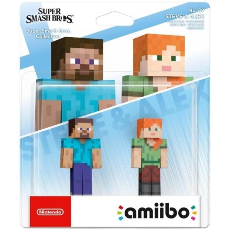 Figurine Amiibo - Steve & Alex N°89  Collection Super Smash Bros.