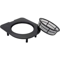 Jardiniere murale - Kit mural composé d'un support mural et de 4 pots (1 L) - Noir - Dim H 15 x L 60 cm - NATURE