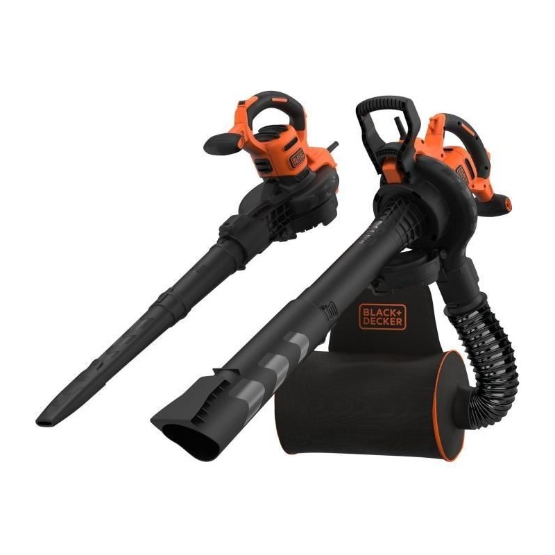 Aspirateur souffleur broyeur filaire - BLACK + DECKER - BCSTR918D1-QW - 3000 W - Systeme bi-tube - Sac a dos - Noir / Orange