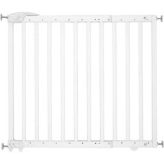 Badabulle Barriere de Sécurité Deco Pop - Barriere Extensible pour Ouverture de 63 a 106cm - Fixation Vis, Blanc