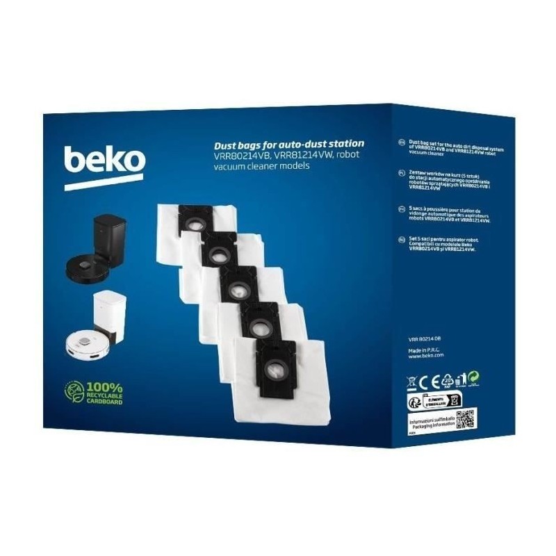 Lot de 5 sacs de rechange pour Aspirateur Robot BEKO