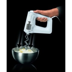 Batteur et mixeur électrique MultiMix 3 - BRAUN - HM3105WH - 500W - 5 vitesses + Pulse - PowerBell