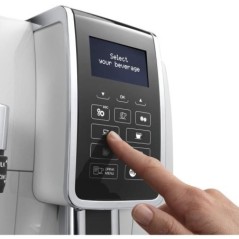 Machine expresso automatique avec broyeur - DELONGHI Dinamica ECAM350.35.W - Blanc - buse vapeur - 15 bar - Machine a café grai