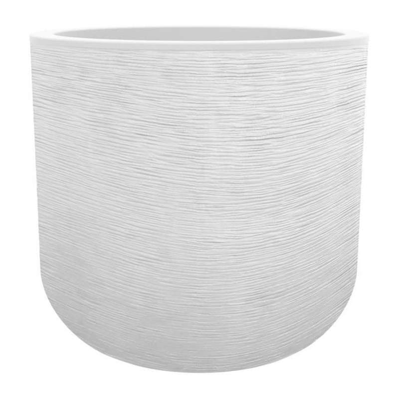 Pot de fleurs - EDA PLASTIQUE - Graphit'Up - Rond - Blanc cérusé - 67 L