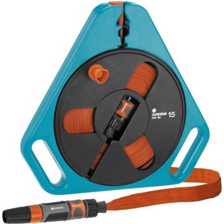 Tuyau plat textile Classic 15 en boîtier-enrouleur - GARDENA - Ø12mm - Pression max 25 bar - Garantie 5 ans