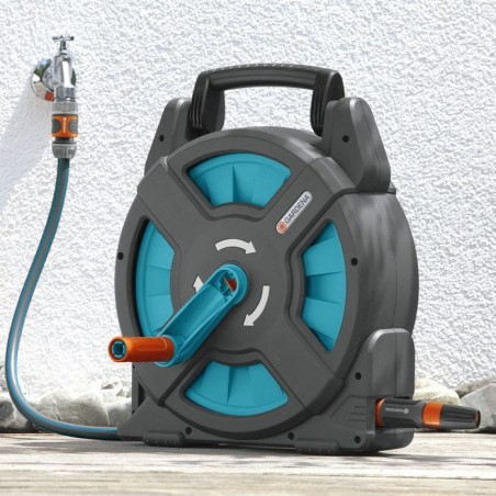 GARDENA Dévidoir portable Classic 15 équipé  Longueur tuyau 15m  Ø11mm  Kit complet pret a l'emploi  Garantie 5 ans 