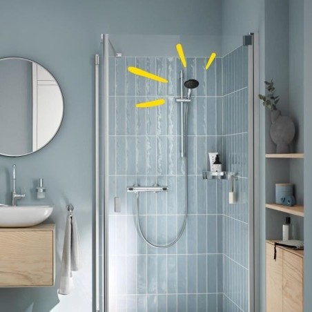 Pommeau de douche - GROHE Vitalio Start 110 27940001 - 1 jet Pluie - Economie d'eau - Procédé anti-calcaire - Chromé