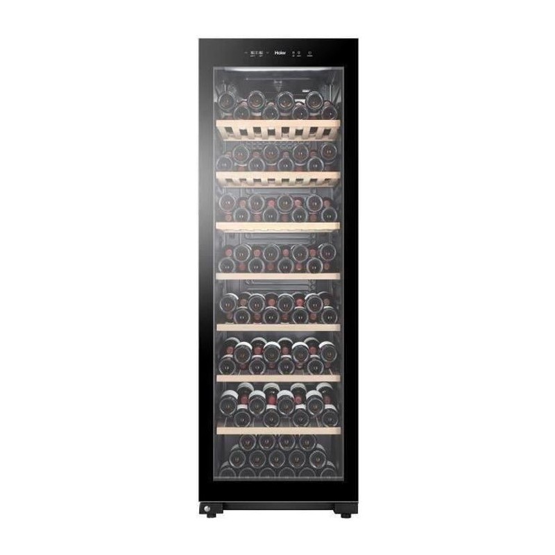 HAIER HWS188GAE - Cave a vin de vieillissement - Pose libre - 188 bouteilles - Mono zone - H185 x L59,5 cm - Noir