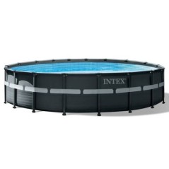 Kit Piscine hors sol tubulaire INTEX - Ultra XTR - 549 x 132 cm - Ronde (Filtre a sable, bâche, tapis de sol, échelle) - 26330