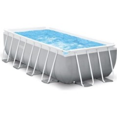 Kit Piscine hors sol tubulaire INTEX - Pris Frame - 400 x 200 x 107 cm - Rectangulaire (Livrée avec pompe et échelle) - 26790N