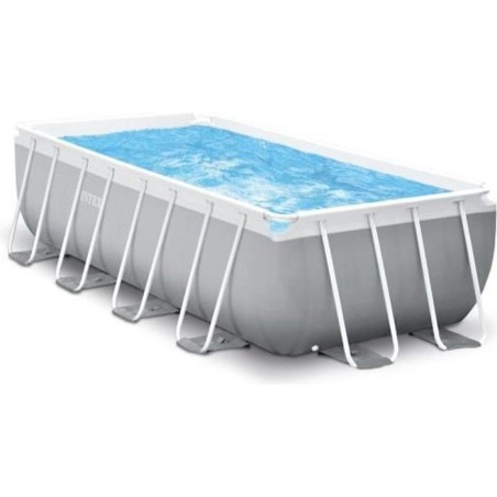 Kit Piscine hors sol tubulaire INTEX - Pris Frame - 400 x 200 x 107 cm - Rectangulaire (Livrée avec pompe et échelle) - 26790N