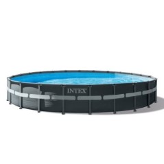 Kit Piscine hors sol tubulaire INTEX - Ultra XTR - 732 x 132 cm - Ronde (Filtre a sable, bâche, tapis de sol, échelle) - 26340