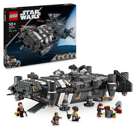 LEGO 75374 Star Wars Skeleton Crew Le Onyx Cinder - Vaisseau Spatial a Collectionner - Jouet de Construction Créative - Le Set 